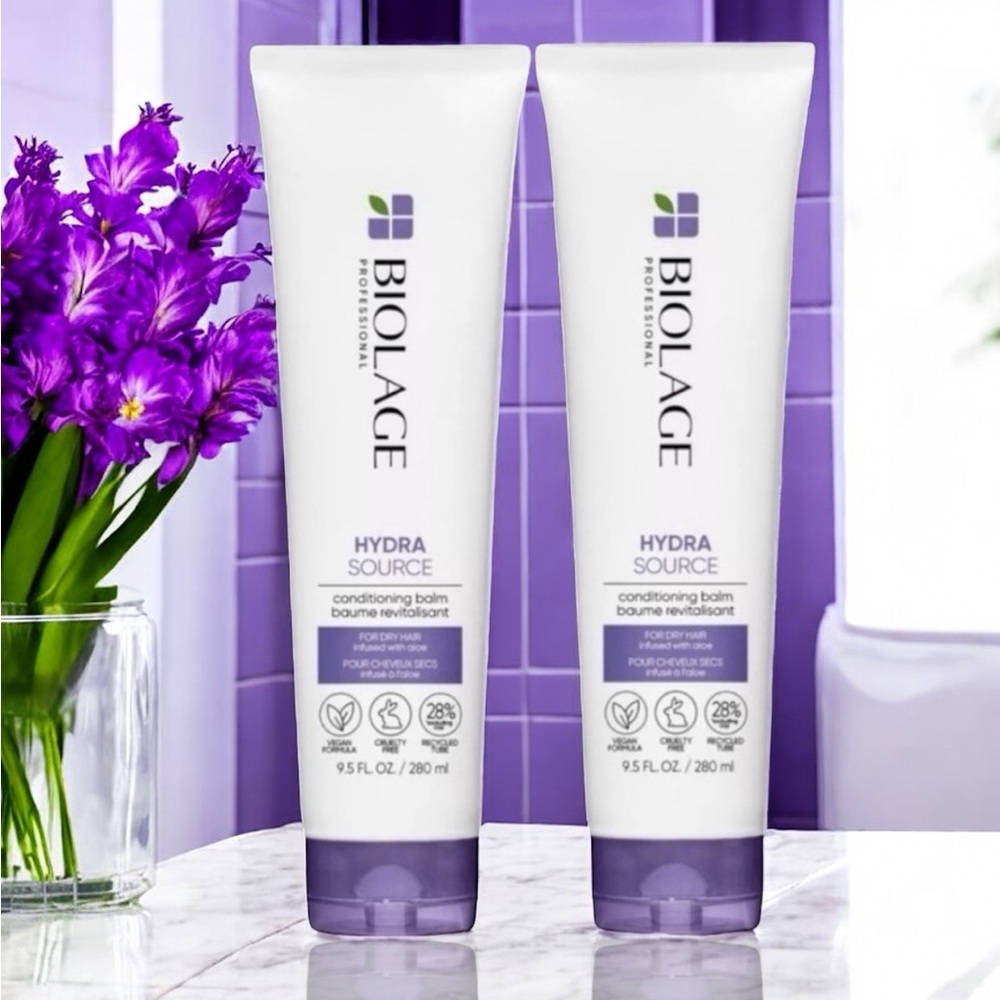 2 BIOLAGE Hydrasource Conditioning Balm with Aloe 9.5 fl oz each